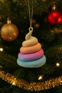 Rainbow Poop Ornament thumbnail 1